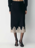 Chân váy ARITZIA lụa cải ren 2 màu