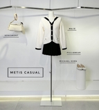 Cardigan MAJE viền đen cổ bẻ