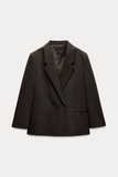 Blazer ZARA nâu kẻ