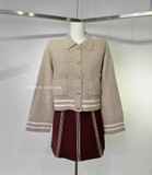 Áo khoác SANDRO nâu cải trắng