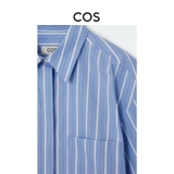 Váy COS sơ mi kẻ xanh