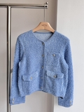 Cardigan MAJE xanh khuy vàng