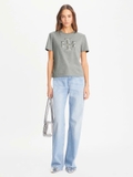 Tshirt TORY BURCH ghi logo đá