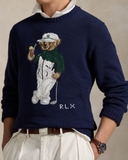 Áo len RALPH LAUREN navy quần yếm trắng