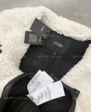 Áo khoác MAJE lông trắng