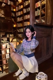 Cardigan RALPH LAUREN kẻ caro