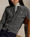 Cardigan RALPH LAUREN vặn thừng khuy sừng 2026