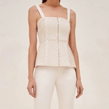 Áo 2 dây ALEXIS xếp ly kem