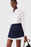 Váy sơ mi MAJE trắng kèm chân váy navy 2in1