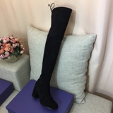 Boot đùi da lộn STUART 7cm