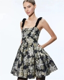 Váy Alice+ Olivia 2 dây họa tiết hoa bling