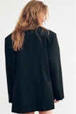 Blazer ZARA đen cổ bẻ 2 khuy