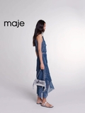 Váy MAJE nhũ chân xếp tầng