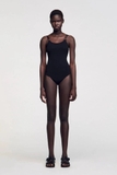 Bodysuite 2 dây SANDRO đen trơn