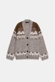 Cardigan ZARA nâu hoạ tiết