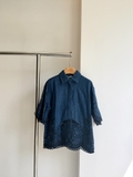 Áo ZIMMERMANN jean viền ren (có set)