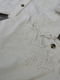 Quần ZARA trắng xuông dập nổi (có set)