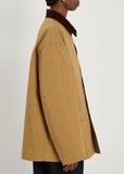 Coat THE ROW nâu cổ nhung