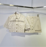 Áo jeans AJE ren dập