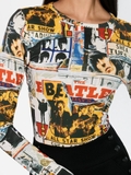 Áo ALICE+OLIVIA  họa tiết The Beatles