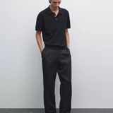 Polo MASSIMO DUTTI len navy