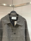 Coat dạ Max Mara kẻ kèm belt