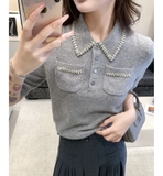 Áo len MAJE tàn cổ đá