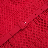 Váy SELF PORTRAIT 2 dây ren dập đỏ