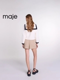 Cardigan MAJE viền đen cổ bẻ