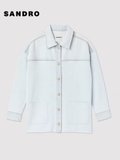 Sơ mi Denim Sandro túi 2 bên