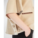 Cape dạ MAX MARA cải viền da