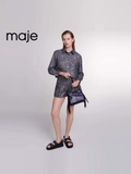 Áo khoác Maje dạ ánh kim
