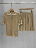 Áo polo MIUMIU nhũ vàng