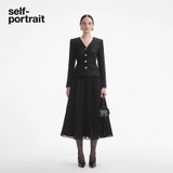 Váy SELF PORTRAIT dạ bling chân midi