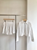 Sơ mi MAJE trắng đính cườm (có set)