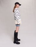 Cardigan MAJE trắng trám
