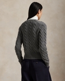 Cardigan RALPH LAUREN vặn thừng khuy sừng 2026