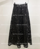 Chân váy MAJE midi bling