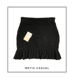 Chân váy SELF PORTRAIT đen xếp ly chân