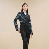 Sơ mi HERMES lụa họa tiết