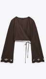 Set Zara rêu cải ren 3D