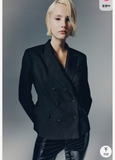 Blazer HM đen 6 khuy