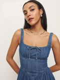 Váy jeans REFORMATION 2 dây