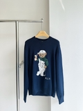 Áo len RALPH LAUREN navy quần yếm trắng
