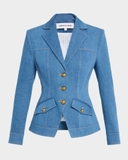 Áo khoác jeans VERONICA BEARD viền chỉ vàng ( có set )