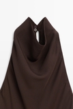 Váy MASSIMO DUTTI nâu cổ đổ sát nách