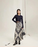 Cardigan SANDRO navy túi ngực