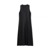 Váy lụa VINCE cổ V trơn 2 màu