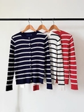 Cardigan RALPH LAUREN kẻ ngang 3 màu