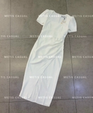 Váy SELF PORTRAIT trắng cổ vuông